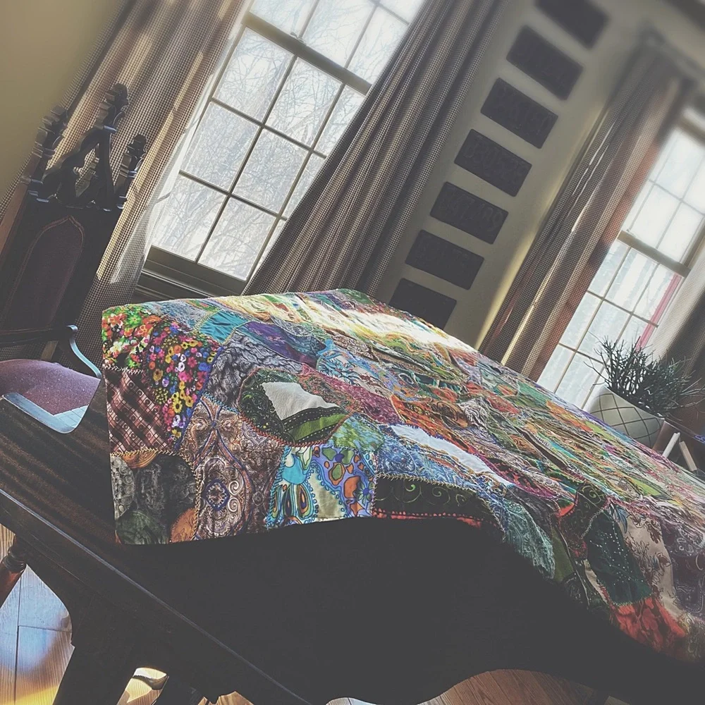 OOAK Family Heirloom Crazy Quilt - Handmade by Grandma Ella Anderson